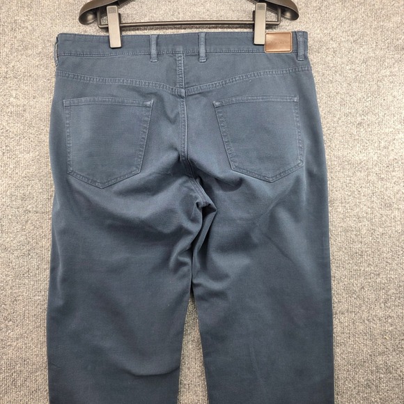 Peter Millar Mens Navy Blue 5-Pocket Canvas Pants MF18B86 Size 34 - Picture 4 of 13